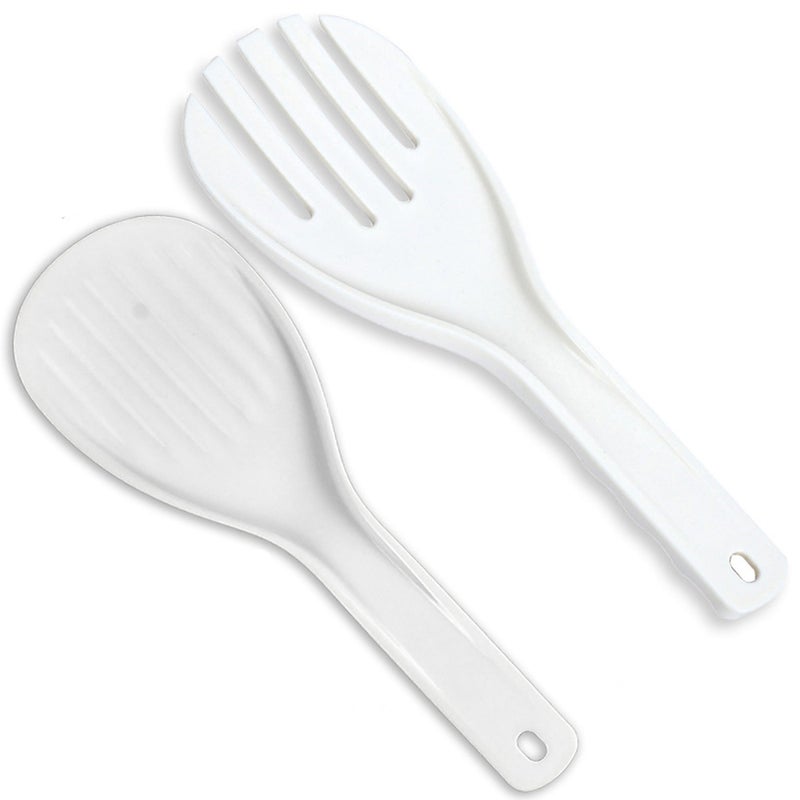 Setaria Viridis Meal Spoon Rice Paddle Spoon Rice Spoon Paddle Rice Scooper Household Necessities Plastic Rice Paddle Spoon Non-Stick Rice Spoon 2pcs Rice Spatula - Image 1